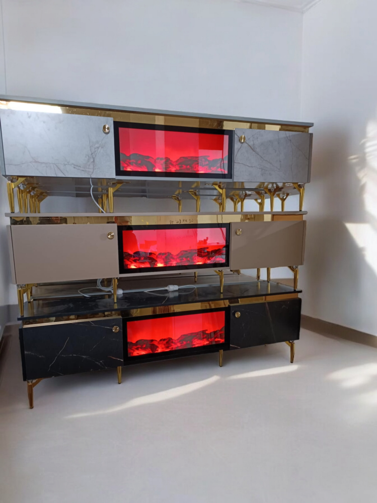 meuble TV avec cheminée - 1