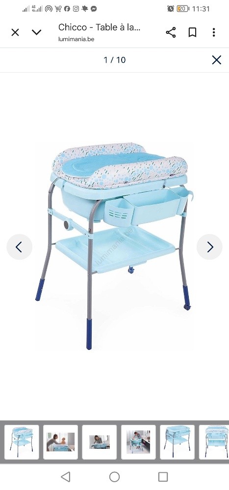 table à langer avec baignoire - 1