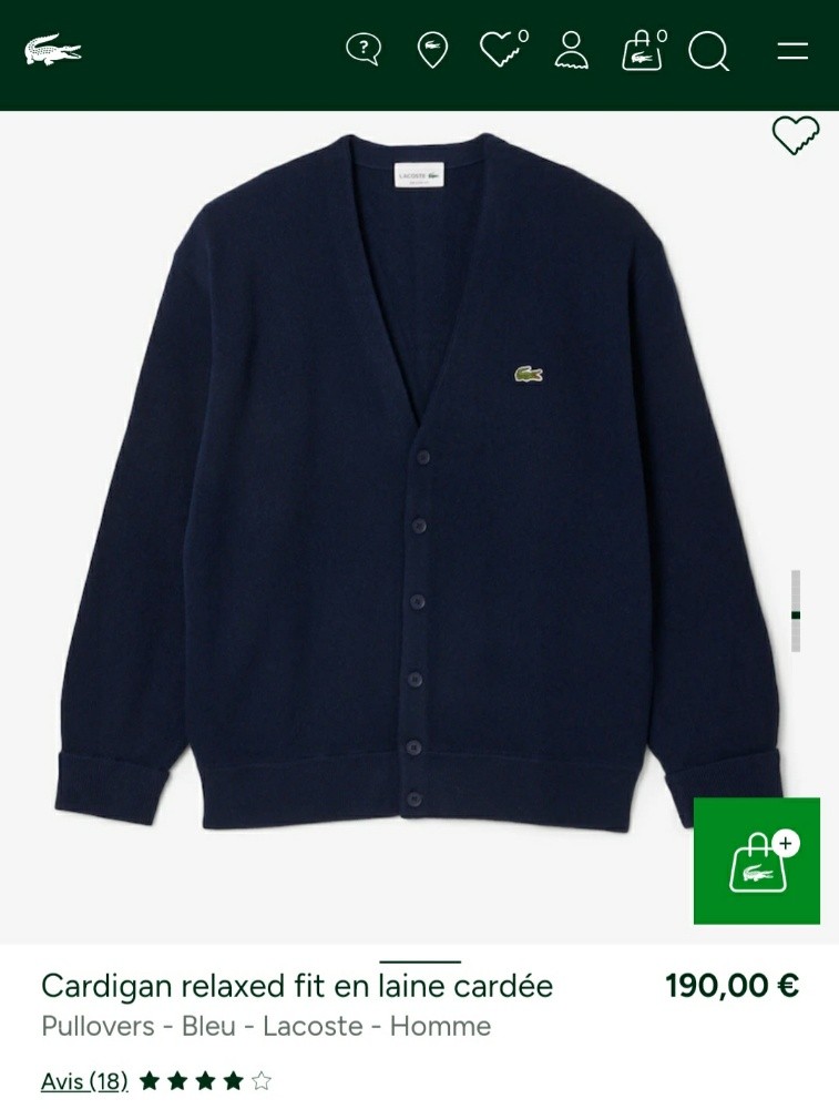 Cardigan Lacoste original - 1