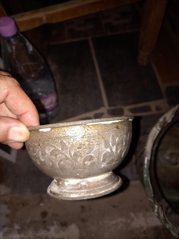coupe en argent ciselé - 1