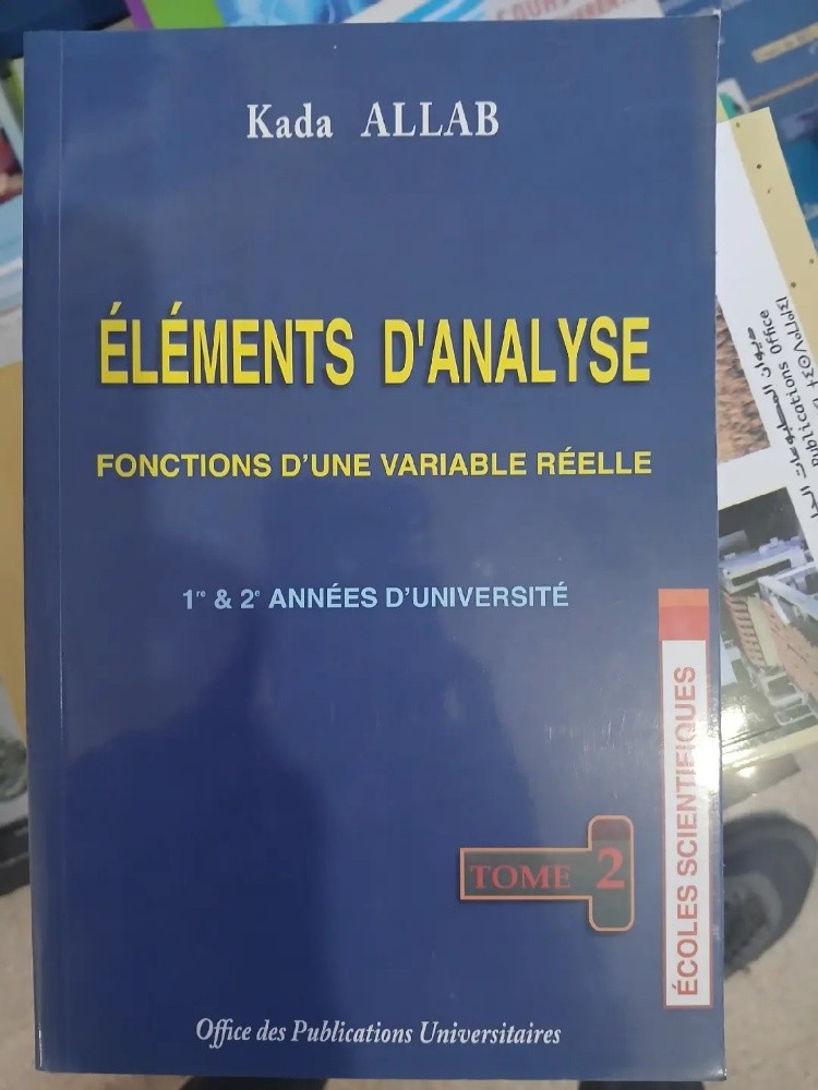 livre éléments d'analyse tome - 1