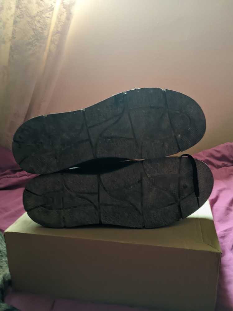 Bottes hautes en cuir véritable, - 1