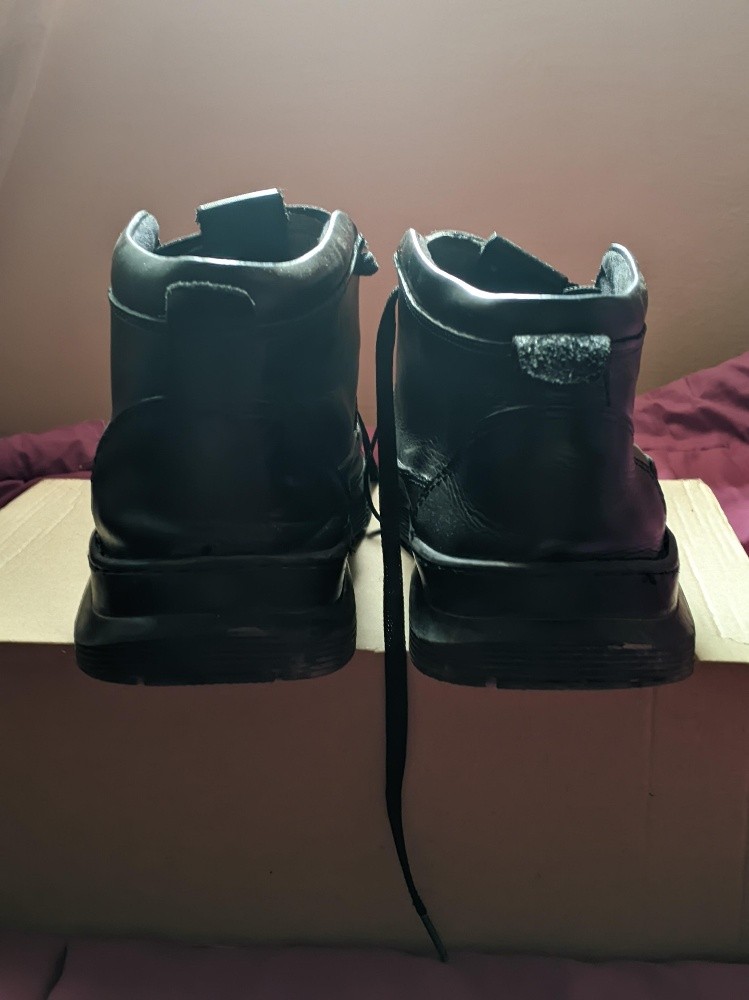 Bottes hautes en cuir véritable, - 2