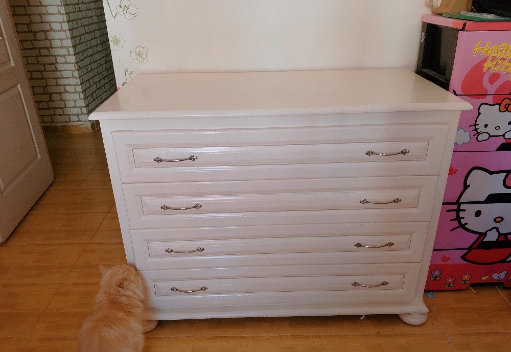 commode bois rouge - 3
