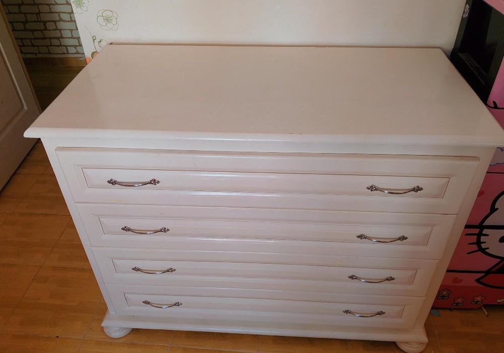 commode bois rouge - 1