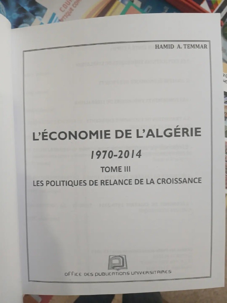 Livre l'économie d'Algérie - 2