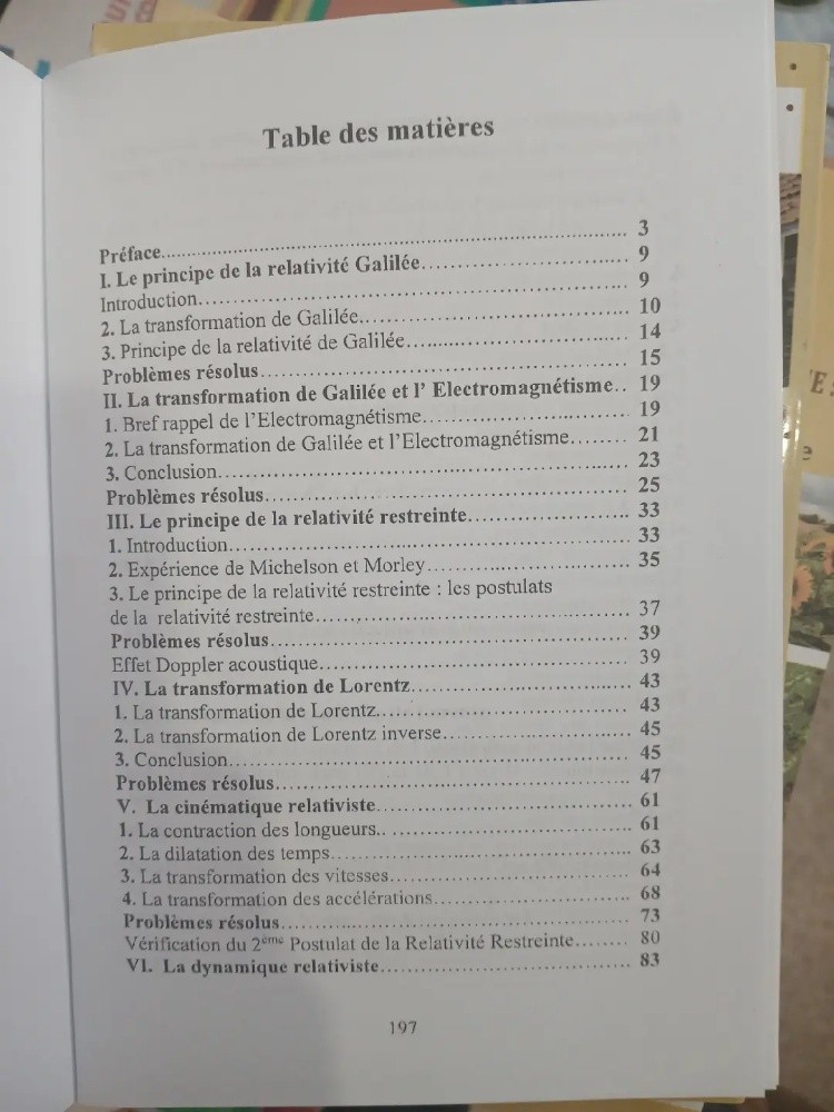 Livre Relativité restreinte - 3