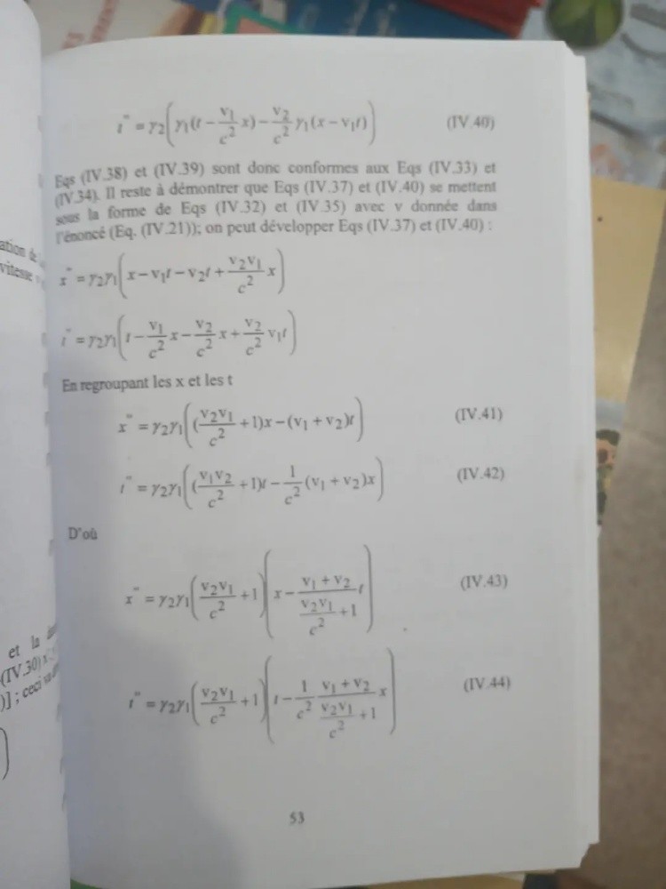 Livre Relativité restreinte - 6