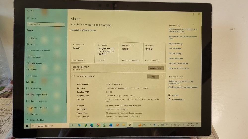 Microsoft surface pro 6 - 3