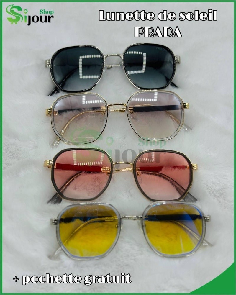 Lunette de soleil PRADA + pochett - 4