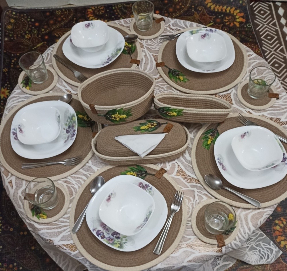 set de table en corde manifique - 2