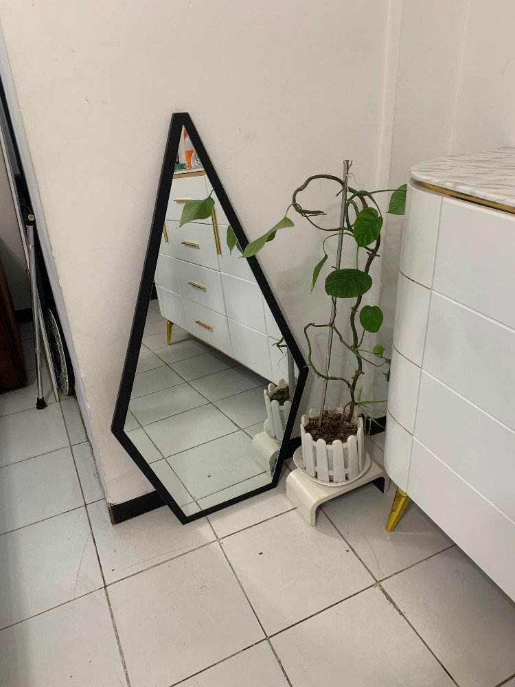 miroir décoratif en bois - 1