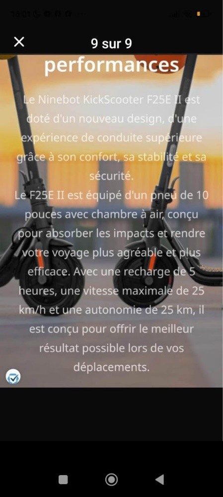 trottinette électrique en vent  - 1