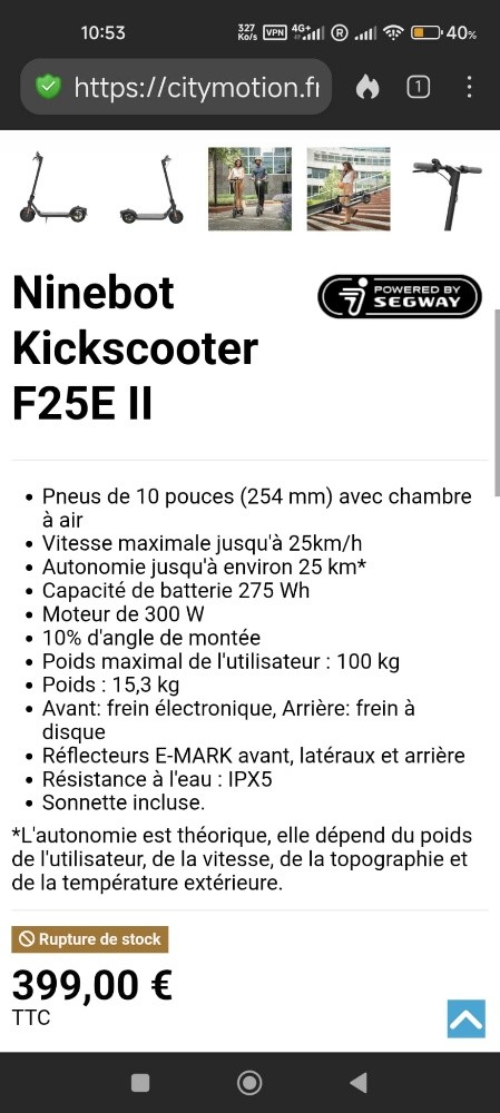 trottinette électrique en vent  - 2