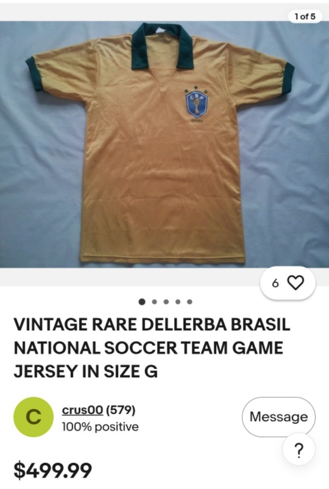 Vinatge Brazil 1980s Jersey - 4