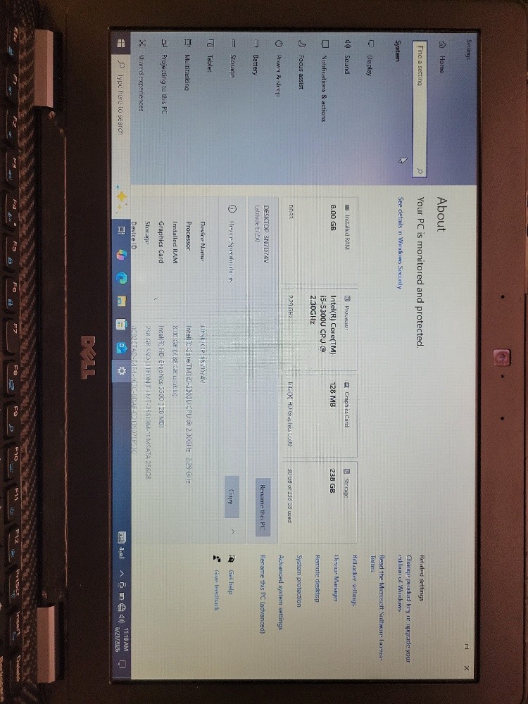 dell latitude E7250 - 2
