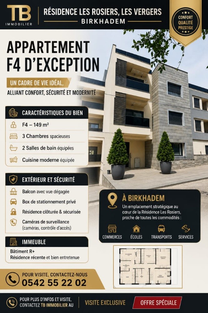 Avendre appartement a birkhadem - 1