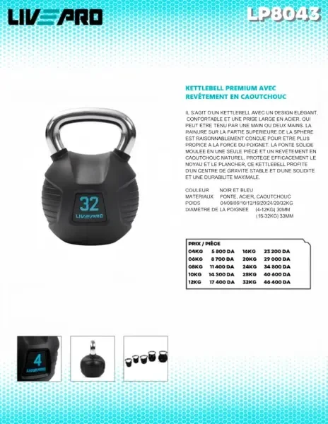 Kettlebell premium avec revêtemen - 1