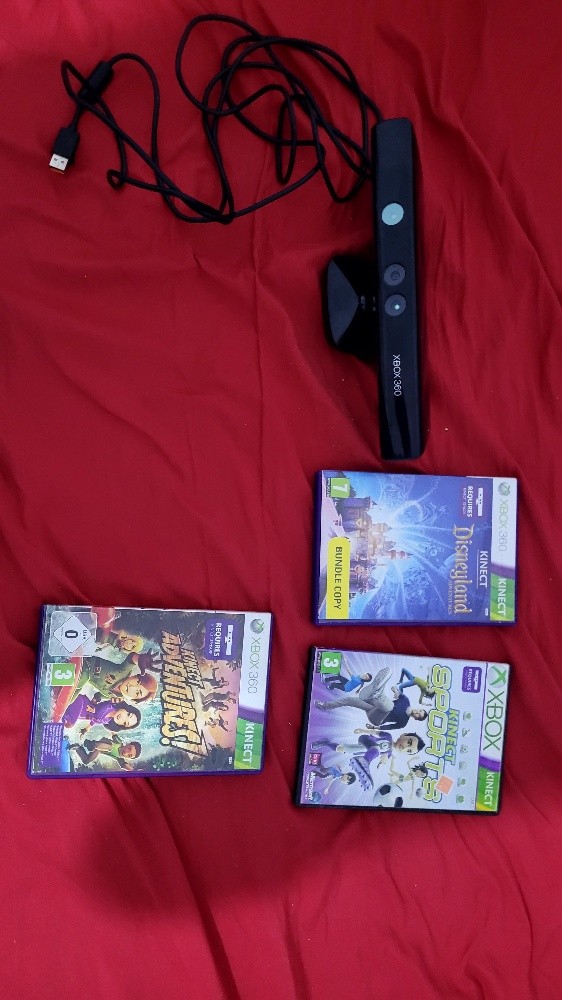 kinect xbox 360 avec 3 cd - 1