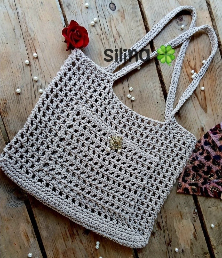 sac crochet à la main - 8