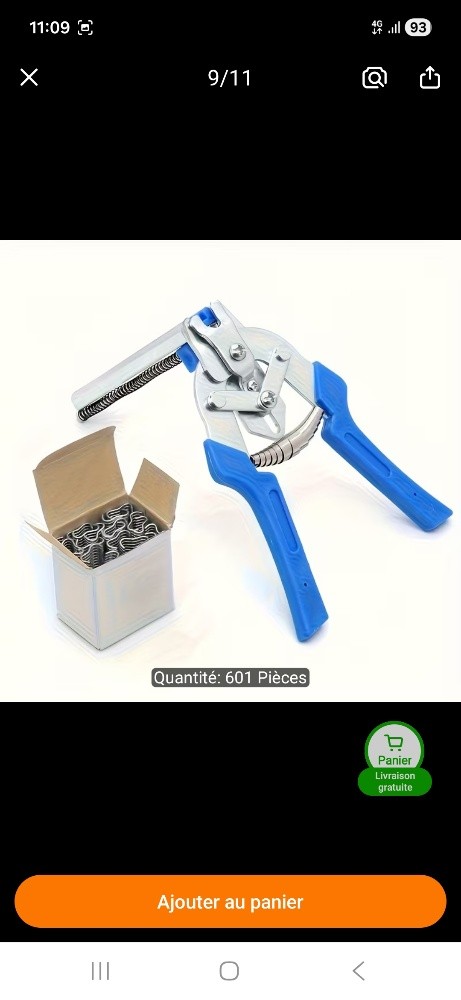 agrafe Omega pour volailles cage - 1
