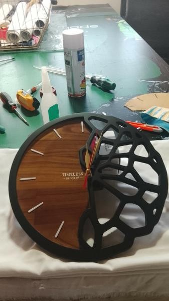Horloge murale effet bois - 4
