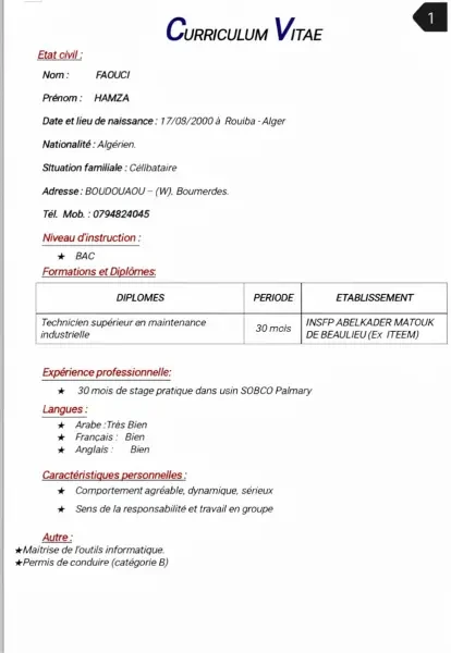 Maintenance industrielle - 1