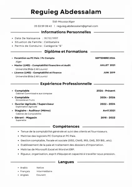 Comptable / Aid Comptable - 1