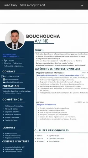 Je cherche un travail - 1