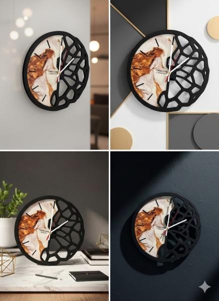 Horloge murale effet cuivrée - 3