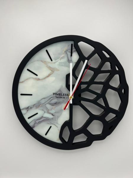 Horloge murale effet marbre - 1