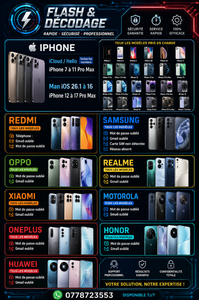 Flash et dicodage iPhone et android - 1