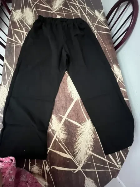 Pantalon femme noir grande taille - 1