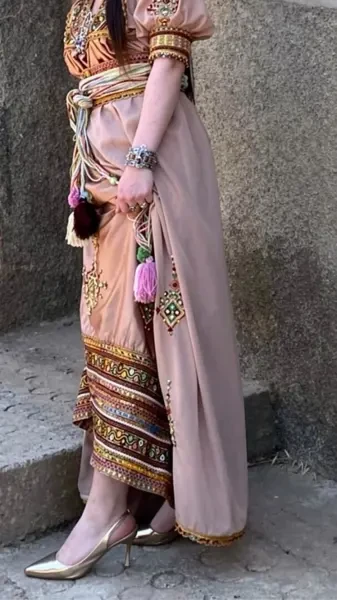 Robe Kabyle Beige Champagne - 1