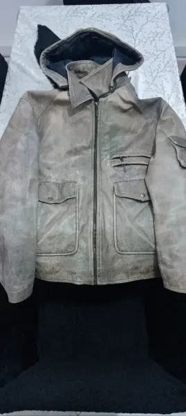 Veste en cuir de buffle véritable - 1