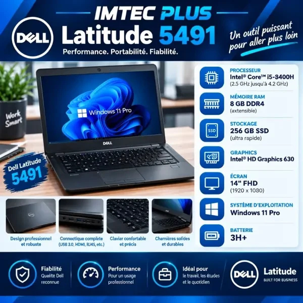 DELL LATITUDE 5491 I5-8400H 8G 25 - 1