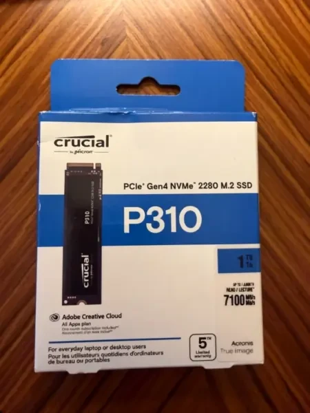 Crucial P310 1TB PCIe Gen 4 NVMe - 1