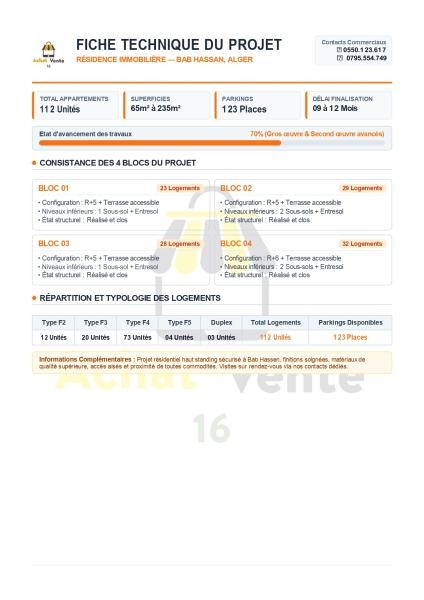 Projet Immobilier baba hassan - 1