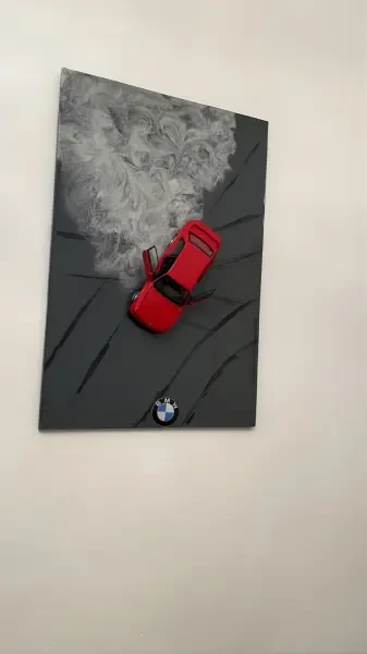 Cadre BMW 3D en résine époxy - 1