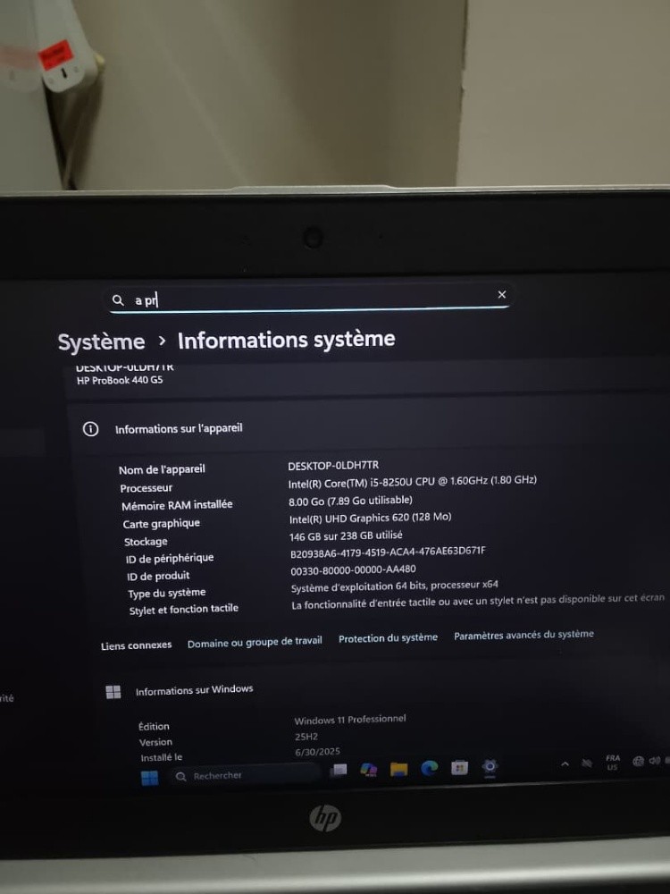 PC  hp HP probook 440 G6 i5 7ème - 4