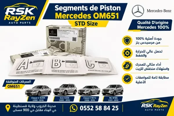 Segments de Piston Mercedes OM651 - 1