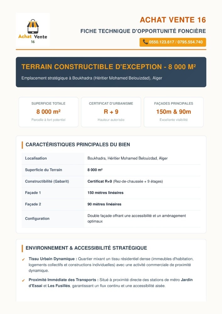Terrain de 8 000 m Belouizdad - 3