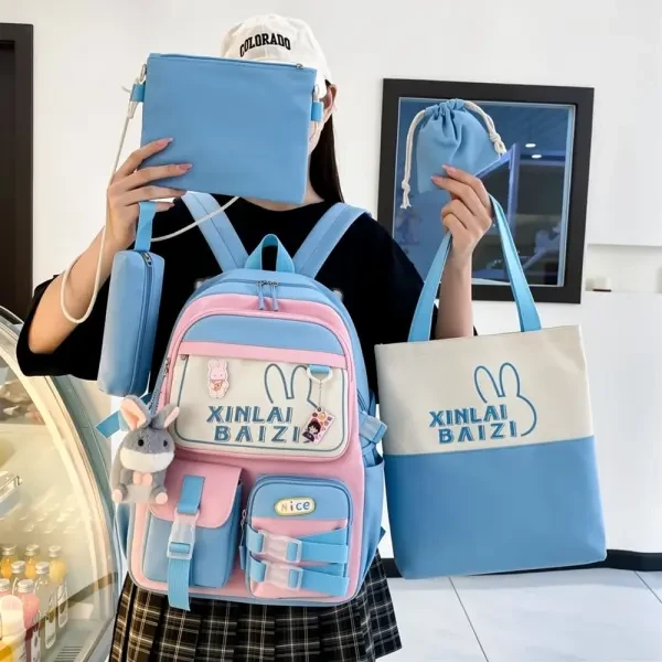 Pack Sac À Dos Kawaii 5Pcs Imperm - 1