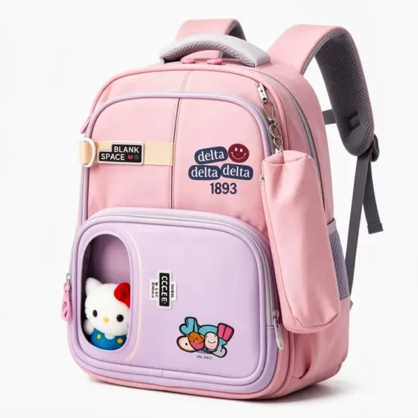 Sac À Dos Scolaire Rose Modèle - 1