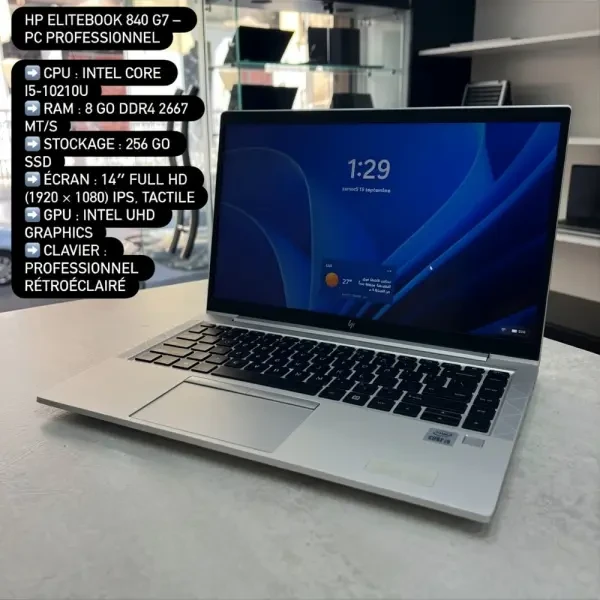(VENDU)HP EliteBook 840 G7 Tactil - 1