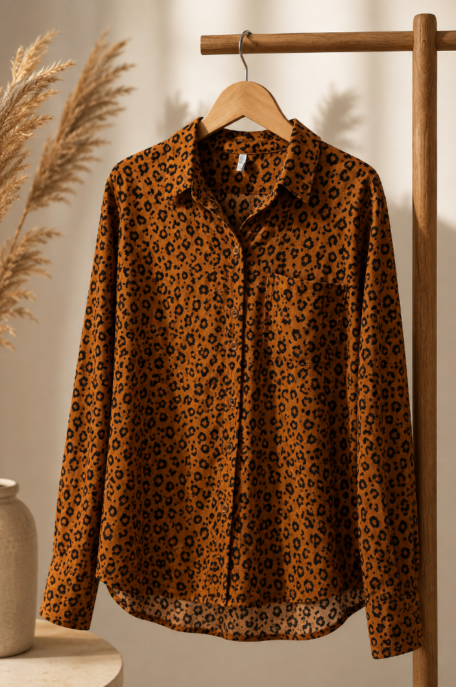 chemise marron pour femme - 1