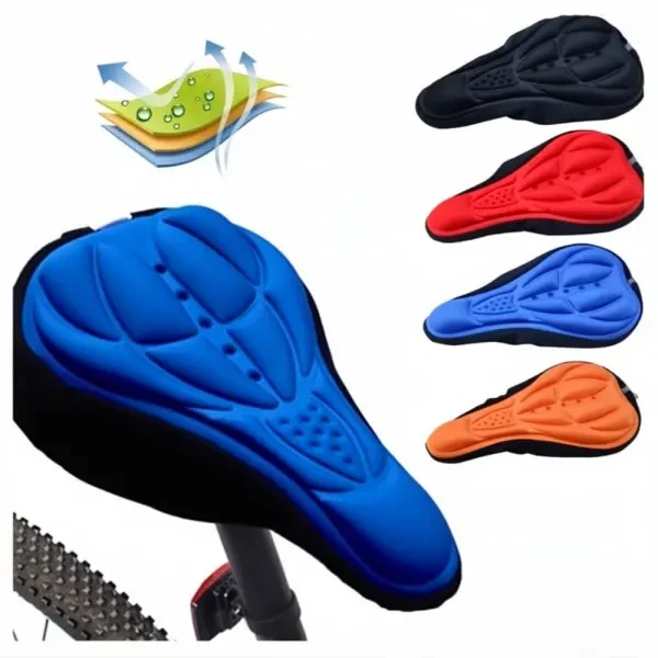 Housse de Selle de Vélo Noire 3D - 1