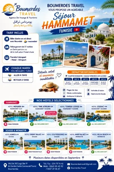 TUNISE PAR AVION HAMMAMET - 1