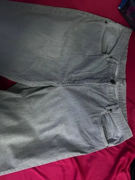 Pantalon jeans gris et blue clair - 1