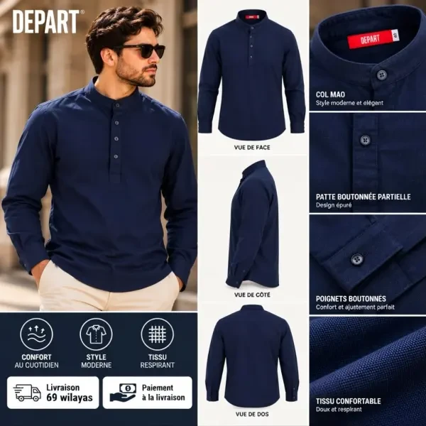 CHEMISE LINEN SHIRT LS - 1